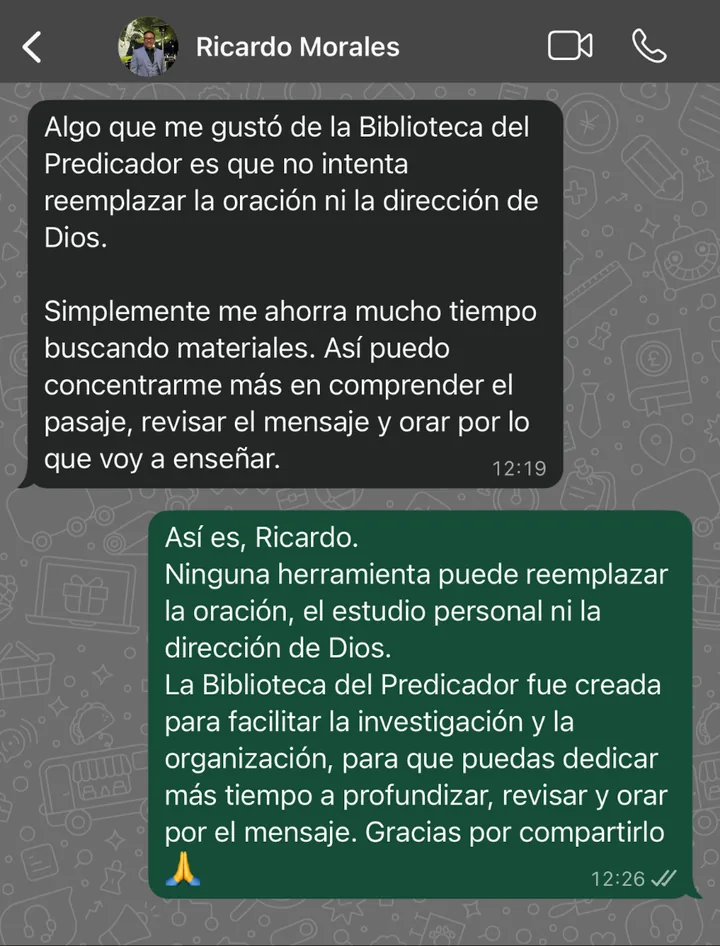 Ricardo Morales: me ahorra tiempo buscando materiales