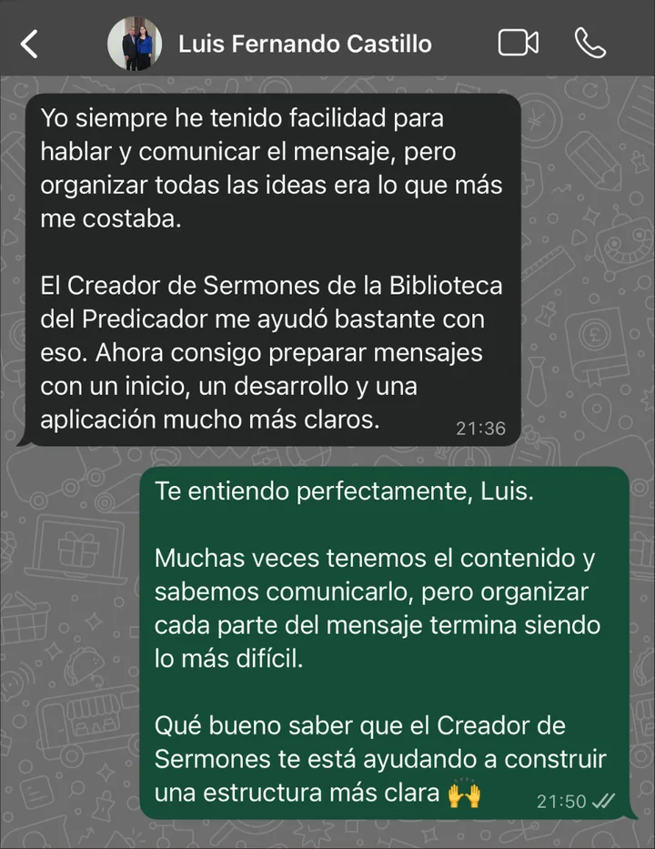 Luis Fernando Castillo: el Creador de Sermones me ayudó a organizar las ideas